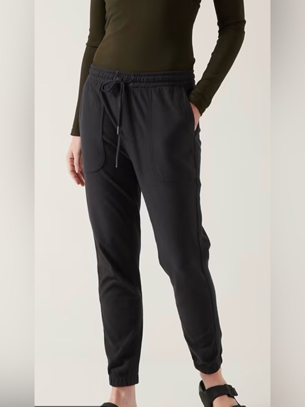 Athleta Farallon Jogger Pants Black M/P Medium Petite